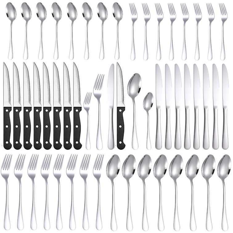 Title 2, Stainless Steel Tableware 48 Pieces Suit Steak ...