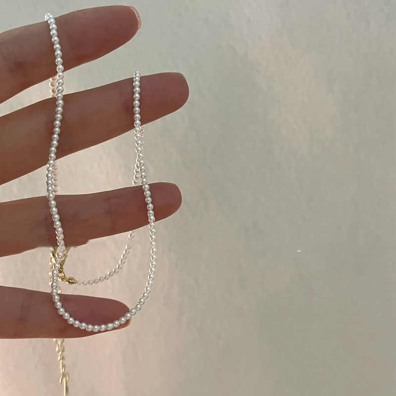 Title 1, Collier minimaliste de perles de riz pour femmes