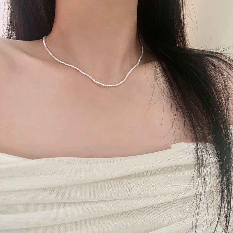 Title 5, Collier minimaliste de perles de riz pour femmes