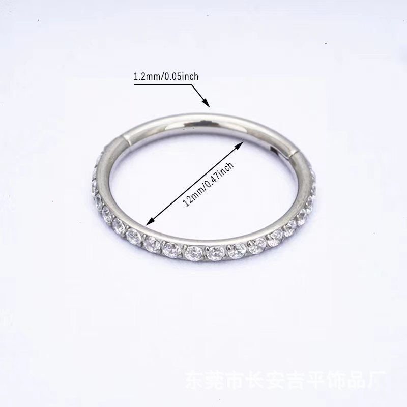 G23 Seamless Closed Ring Lip Ring Human Body Piercing Accessories Titanium Alloy