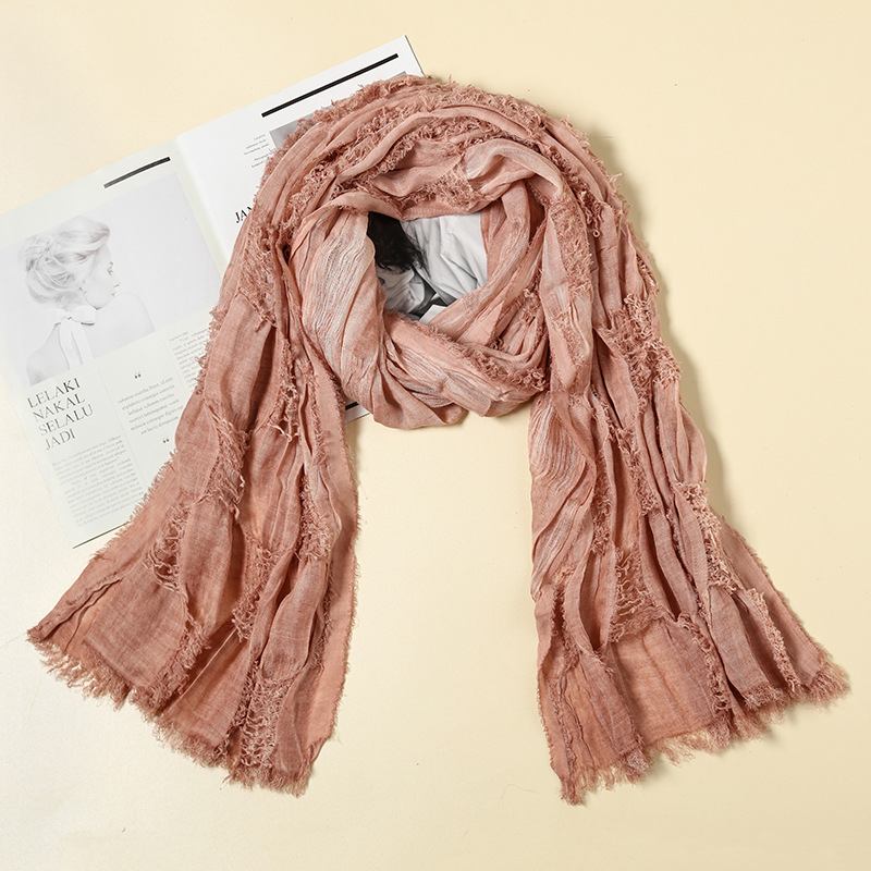 Distressed Four Seasons Beggar Style Casual Scarf - Image 5