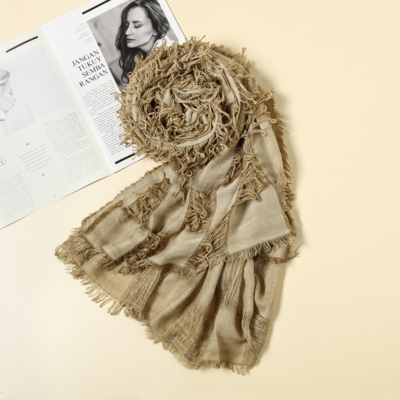 Distressed Four Seasons Beggar Style Casual Scarf - Image 13