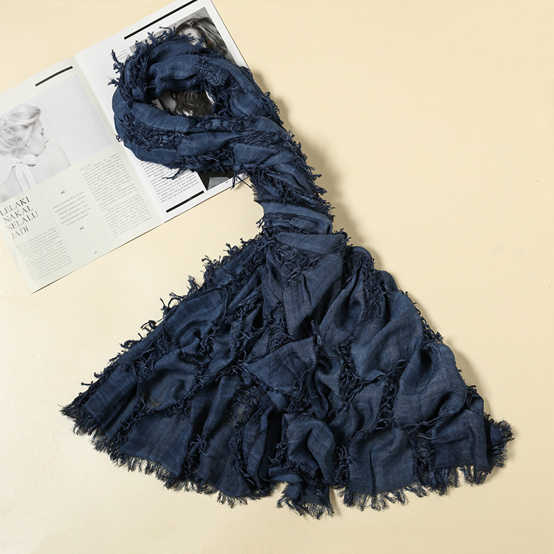 Distressed Four Seasons Beggar Style Casual Scarf - Image 15