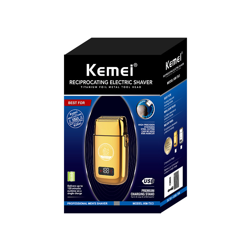 LCD Digital Display Metal Body Power Strong Electric Shaver