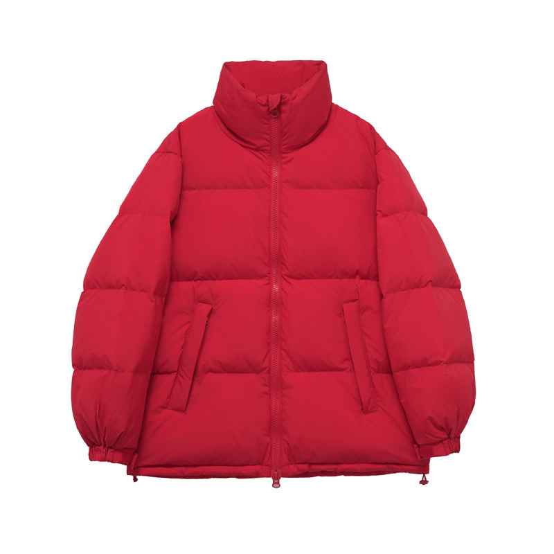 Duck Down Down Jacket Women's Winter All-matching Short Temperamental New Black Stand Collar Bread Coat