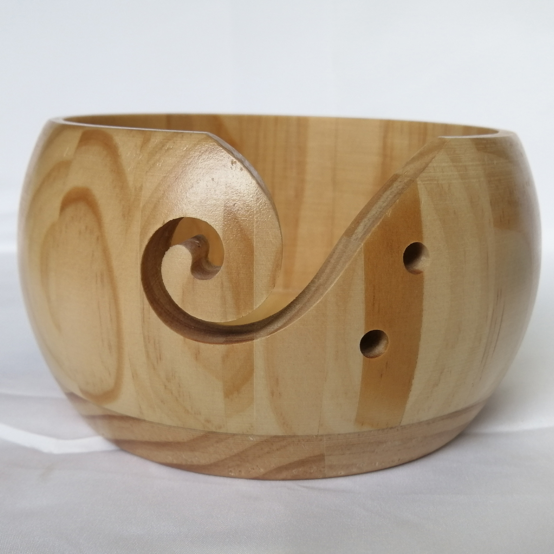 Title 2, Wooden Bowl Household Wool Storage Bowl