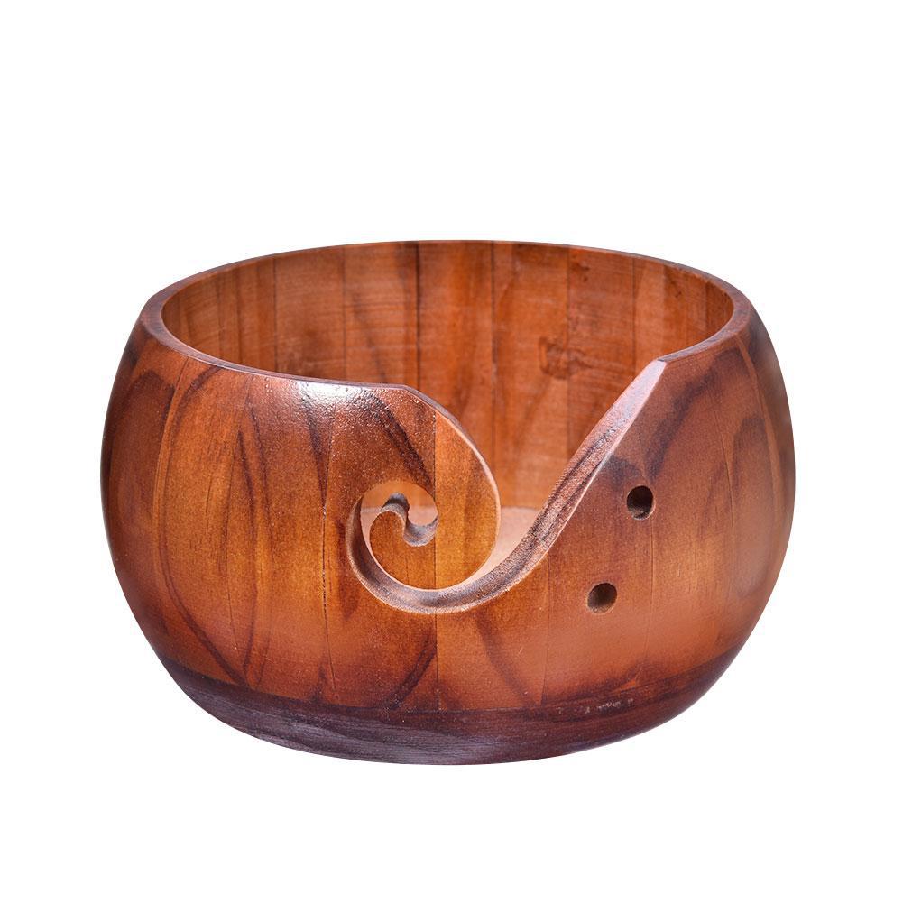 Title 5, Wooden Bowl Household Wool Storage Bowl