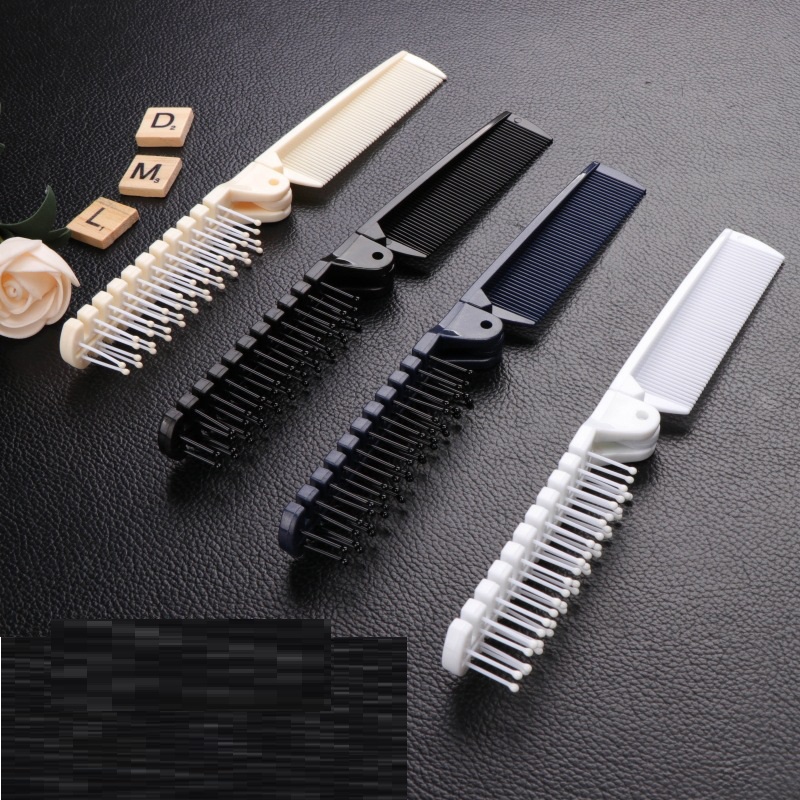 Title 2, Portable Creative Double Folding Folding Comb B...