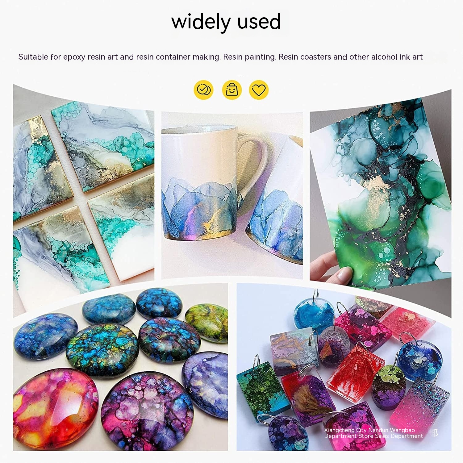 Cross-border Manufacturers Crystal Glue Use Hair Dye Diffusion Color Concentrate Color Rendering 3D Blooming Fluid Alcohol Ink