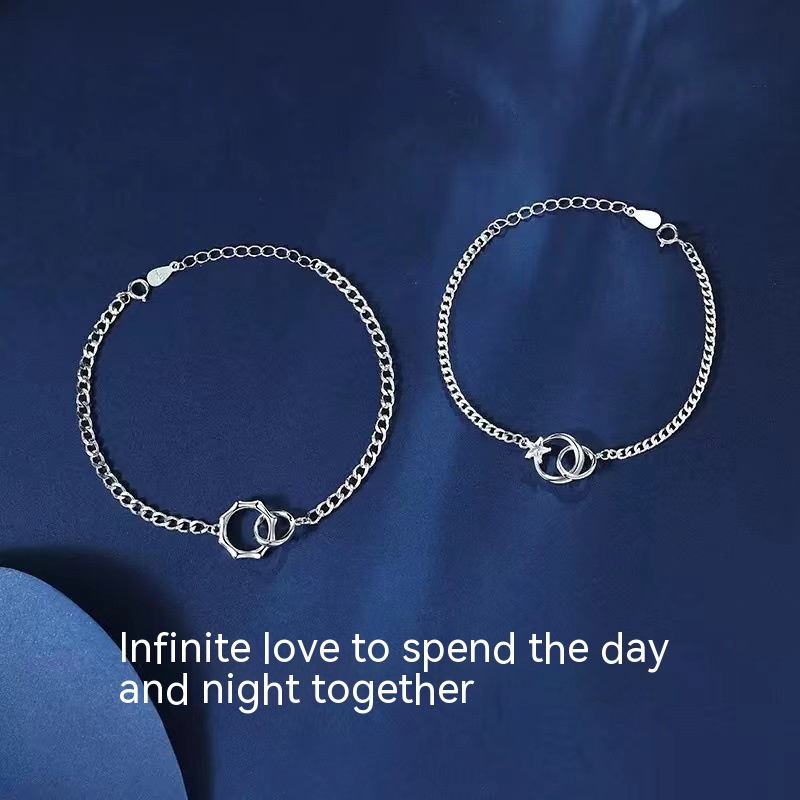Mobius Double Ring Twilight Couple Copper Bracelet Gift