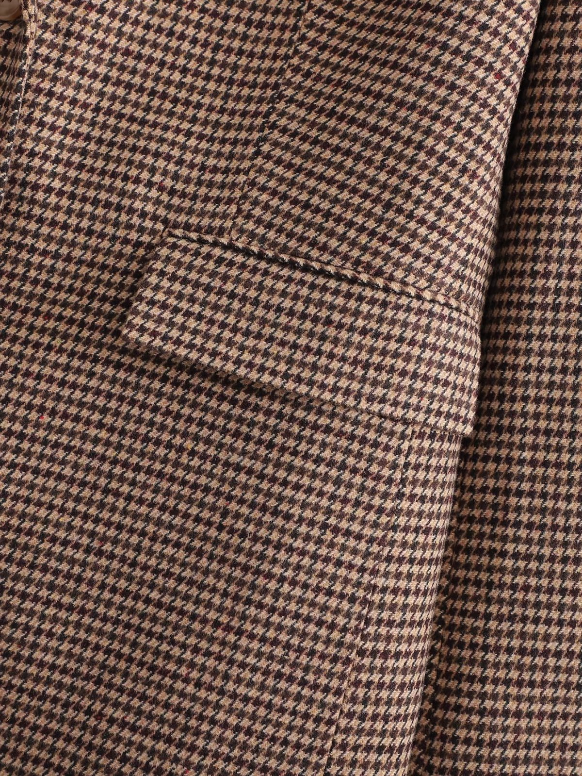 Title 10, Houndstooth Suit Jacket with Leather Ring and D...