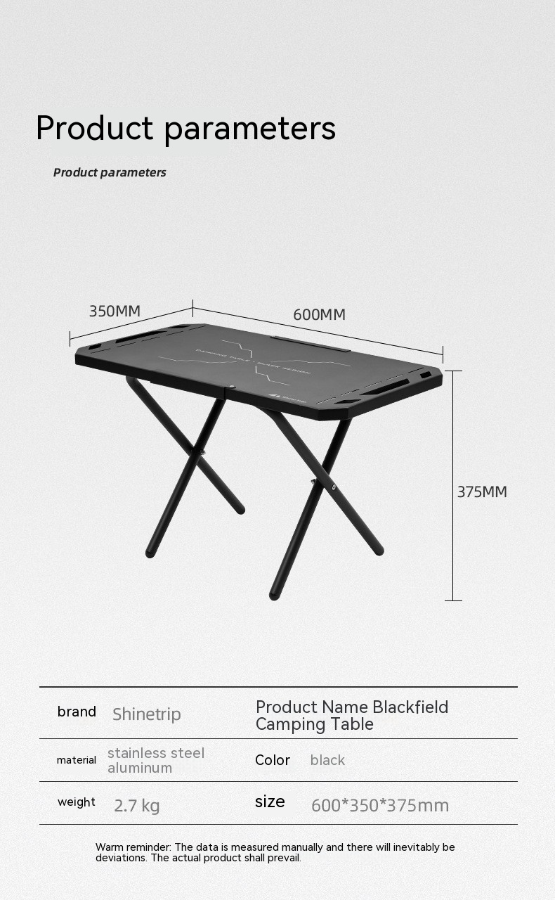 Title 8, Mesa de aço portátil dobrável para camping ao a...