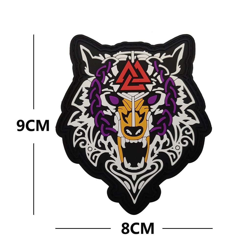 Viking Wolf Patch - Close Up 2