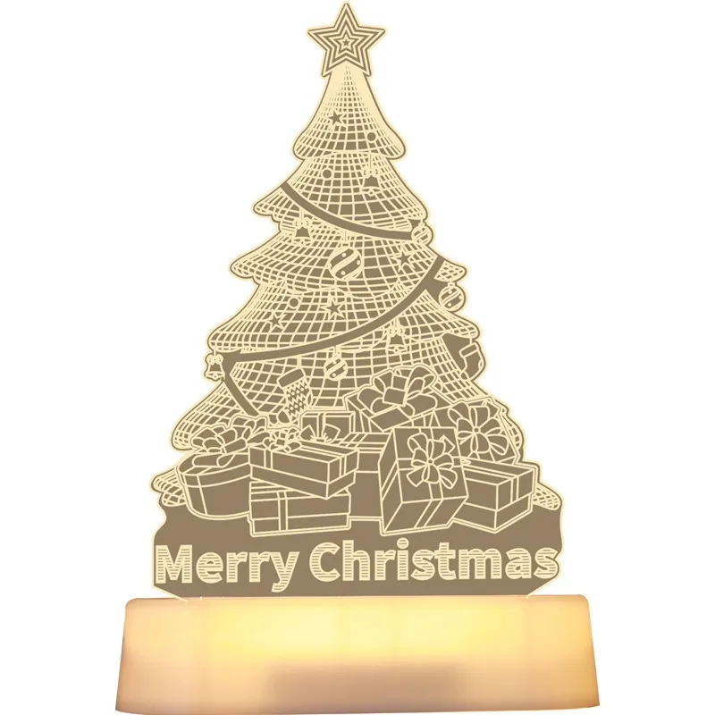 Christmas LED Lamp made from acrylic with a Chinese-style design, featuring high-quality LED light source and low power consumption, perfect as a gift or decoration.