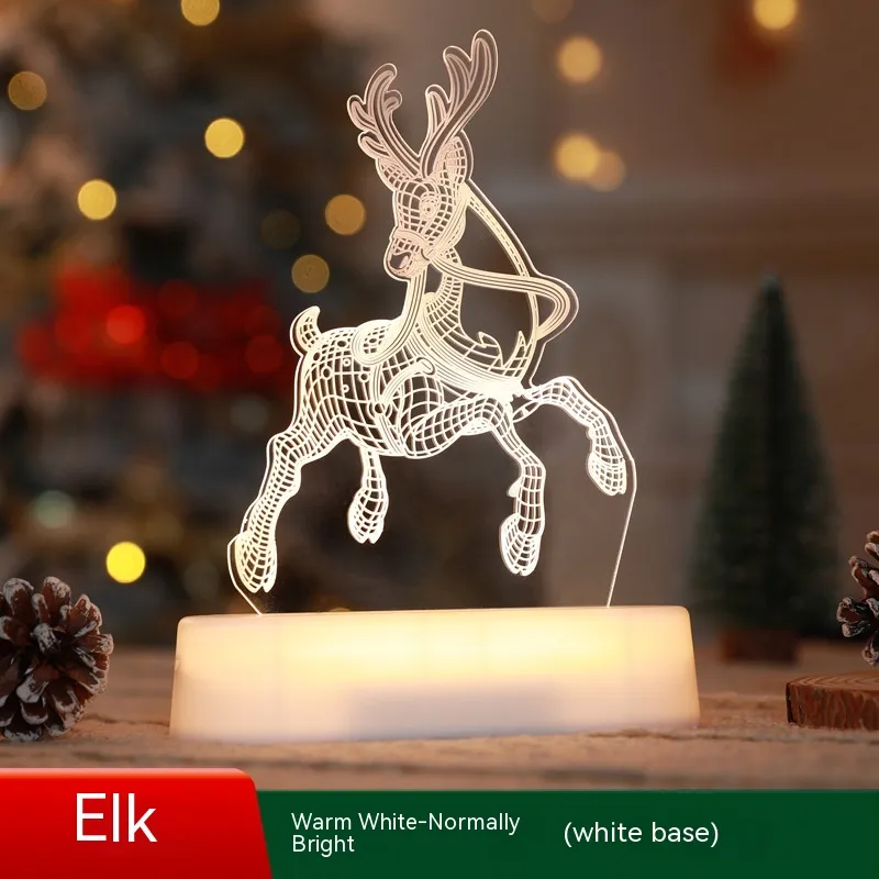 Christmas LED Lamp made from acrylic with a Chinese-style design, featuring high-quality LED light source and low power consumption, perfect as a gift or decoration.