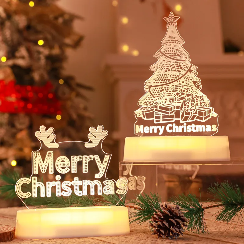 Christmas LED Lamp made from acrylic with a Chinese-style design, featuring high-quality LED light source and low power consumption, perfect as a gift or decoration.