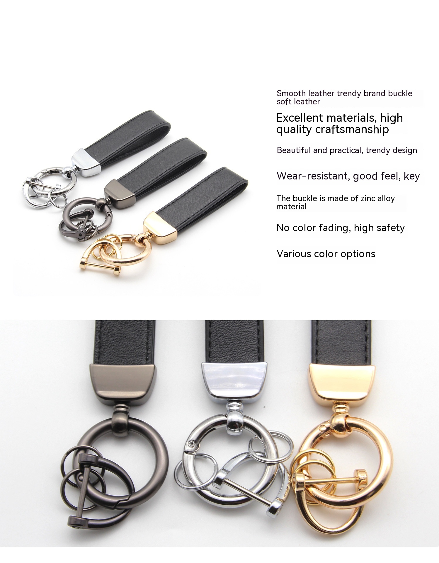 Title 3, Brand Car Key Ring Metal Texture Creative Perso...