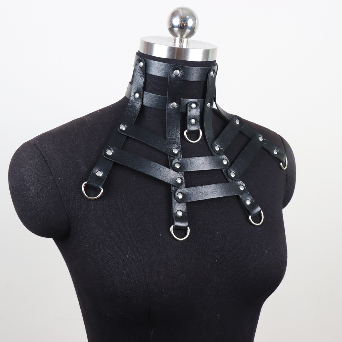 Title 4, New Halloween Spider Web Leather Rivet Collar