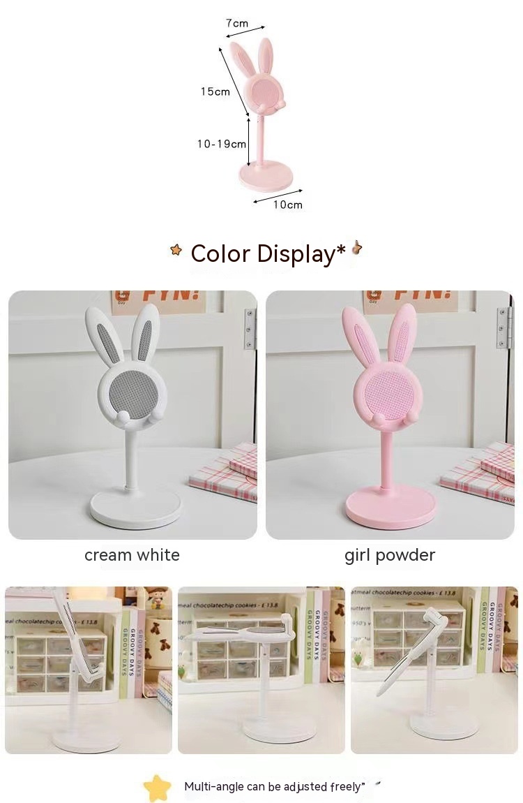 Cartoon Bunny Desktop Phone Tablet Adjustable Bracket - Image 7