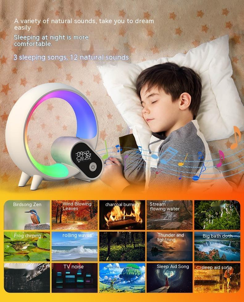 Smart Atmosphere Lamp Alarm Clock – Sunrise Simulation, Bluetooth, APP Control | Shop Now on CyberRigStore.com