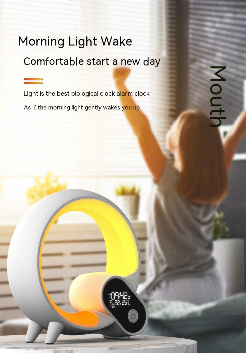 Smart Atmosphere Lamp Alarm Clock – Sunrise Simulation, Bluetooth, APP Control | Shop Now on CyberRigStore.com