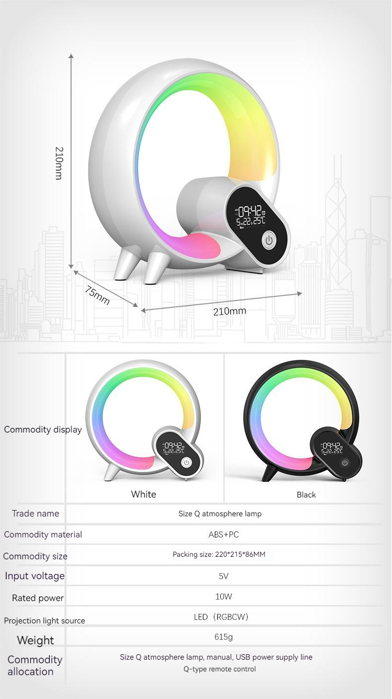 Smart Atmosphere Lamp Alarm Clock – Sunrise Simulation, Bluetooth, APP Control | Shop Now on CyberRigStore.com