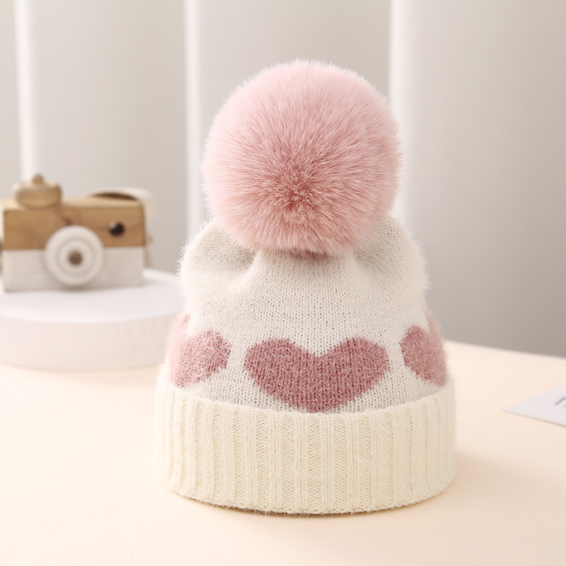 Baby Hat Double-layer Thickened Jacquard Heart — foto 6