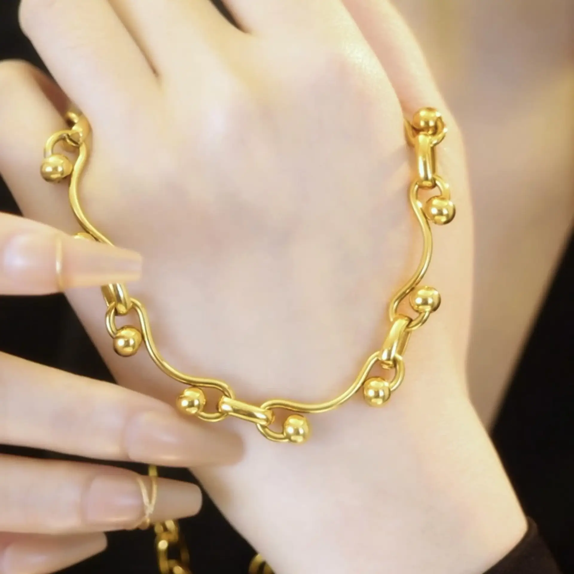 Infinite Symbol Round Beads Special-interest Design Non-fading Clavicle Chain