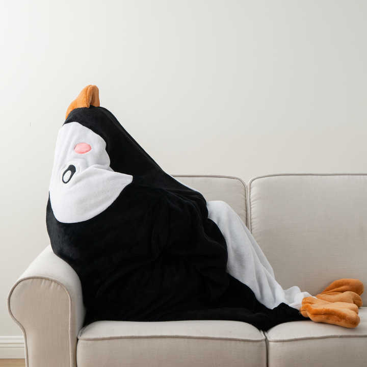 1726806649026514944 - Penguin Blanket Super Soft Cozy Flannel Wearable Blanket Hooded Sleeping Bag