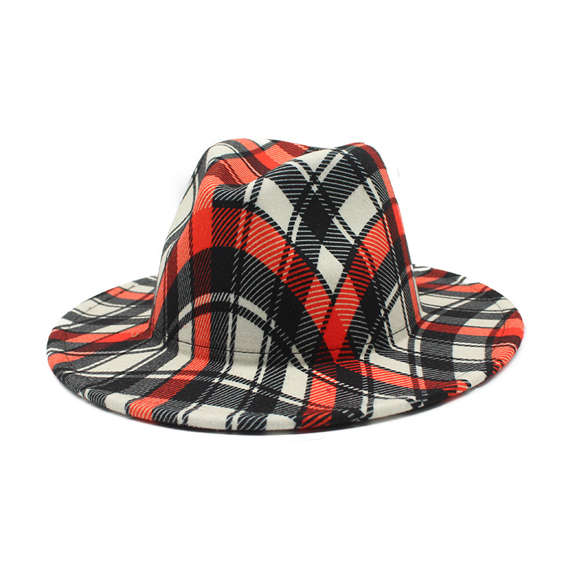 Men's And Women's Double-sided Color Matching Woolen Fedora Hat — foto 3
