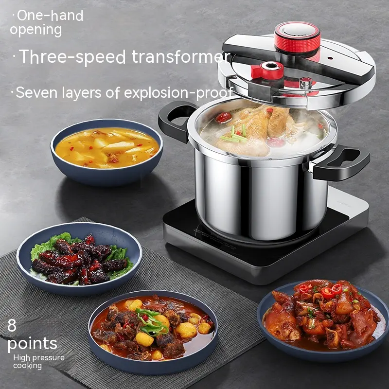 Stainless Steel Pressure Cooker 6L Household Thickened