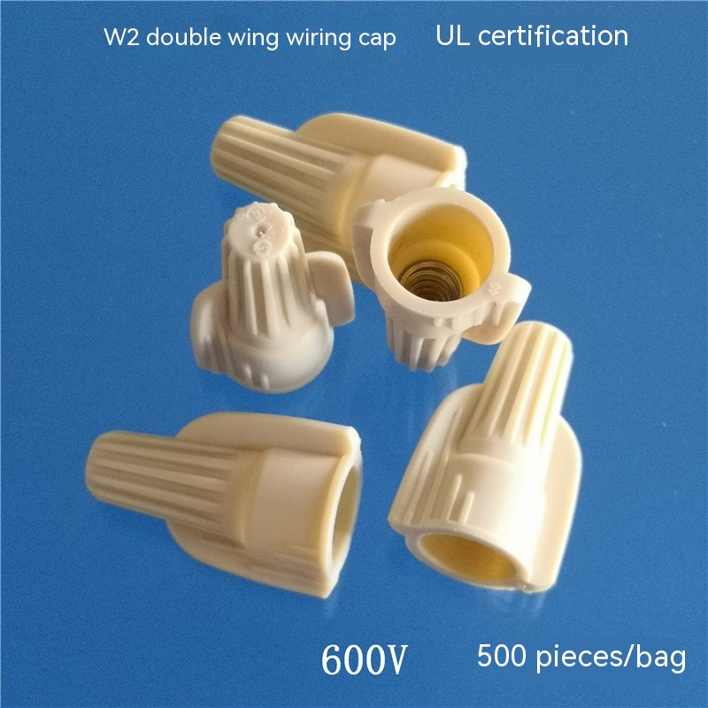 Title 5, Ivory White Spring Wiring Cap Double Wing Rotat...