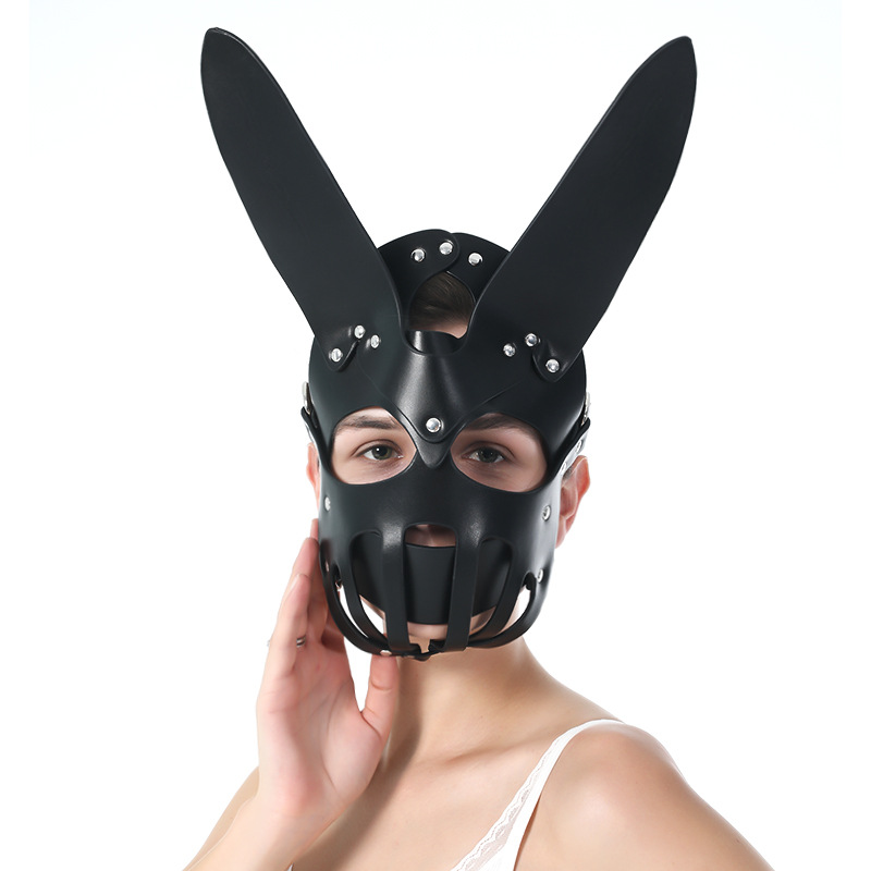 Title 6, Masque en cuir oreilles de lapin pour hommes et...