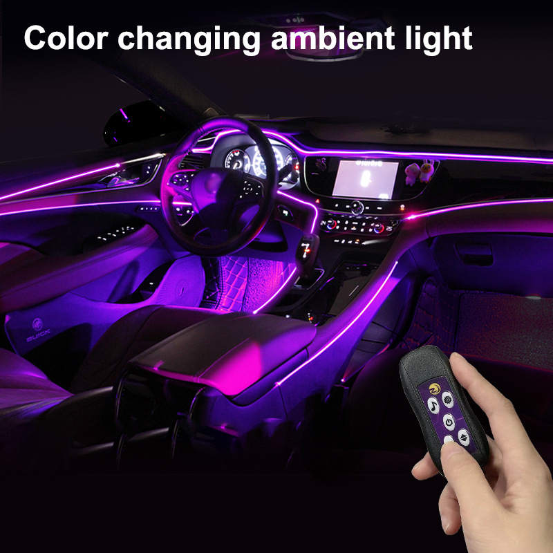 Car Led Atmosphere Lamp Usb Colorful Color Changing Center Console Instrument Panel Decorative Lamp Neon Light 14