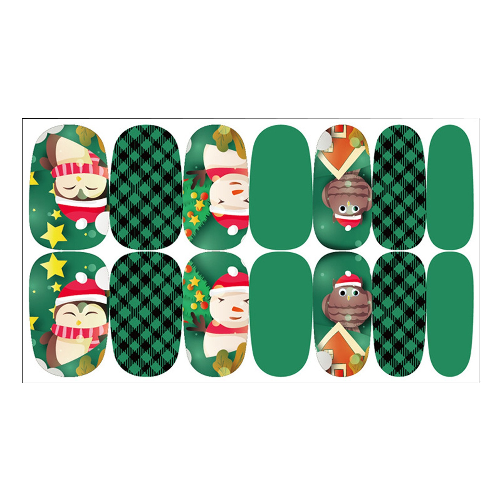 Christmas Nail Sticker Snowflake Snowman Elk