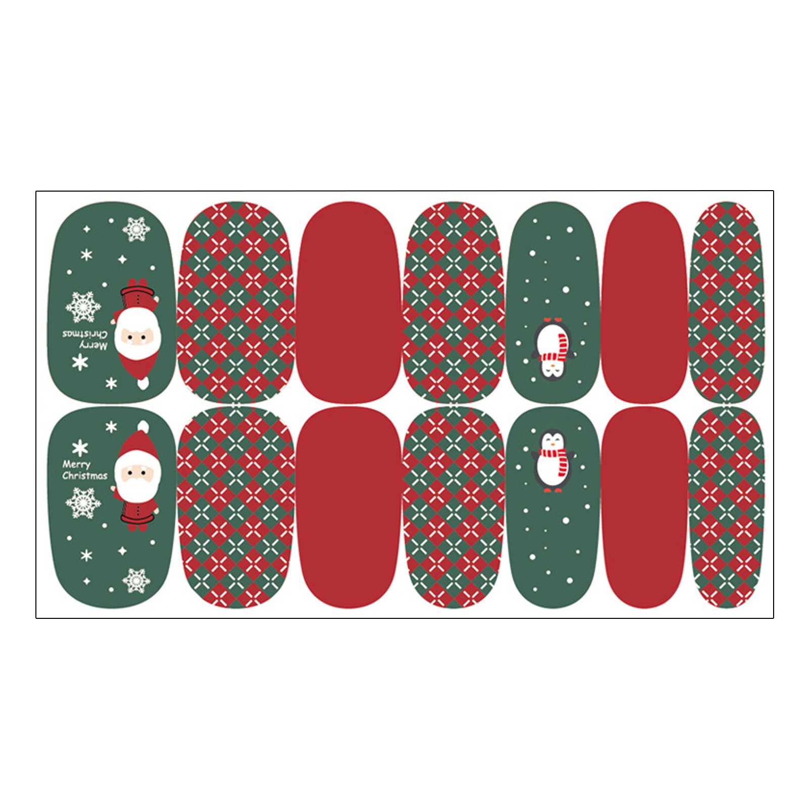 Christmas Nail Sticker Snowflake Snowman Elk