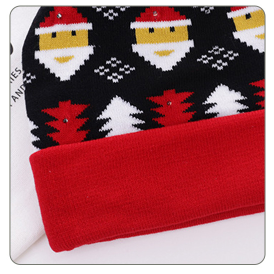 Title 1, Gorro de Natal de tricô com estampa de lã. Conf...