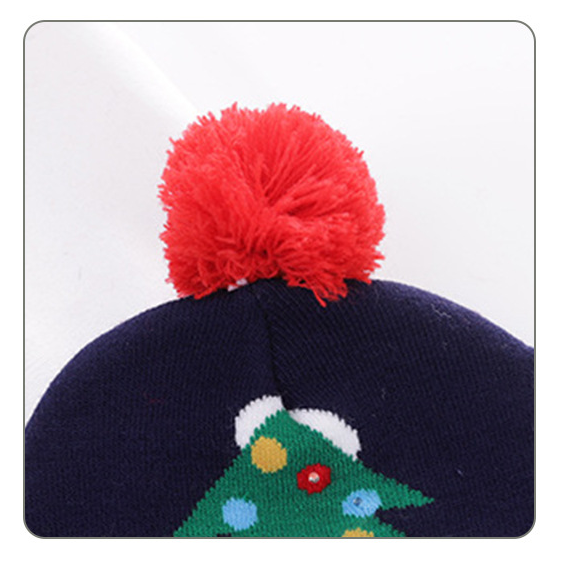 Title 3, Gorro de Natal de tricô com estampa de lã. Conf...