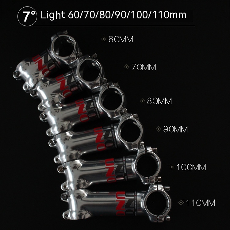 Silver 7 Degrees Lengthened Mountain Highway Bicycle Stem
