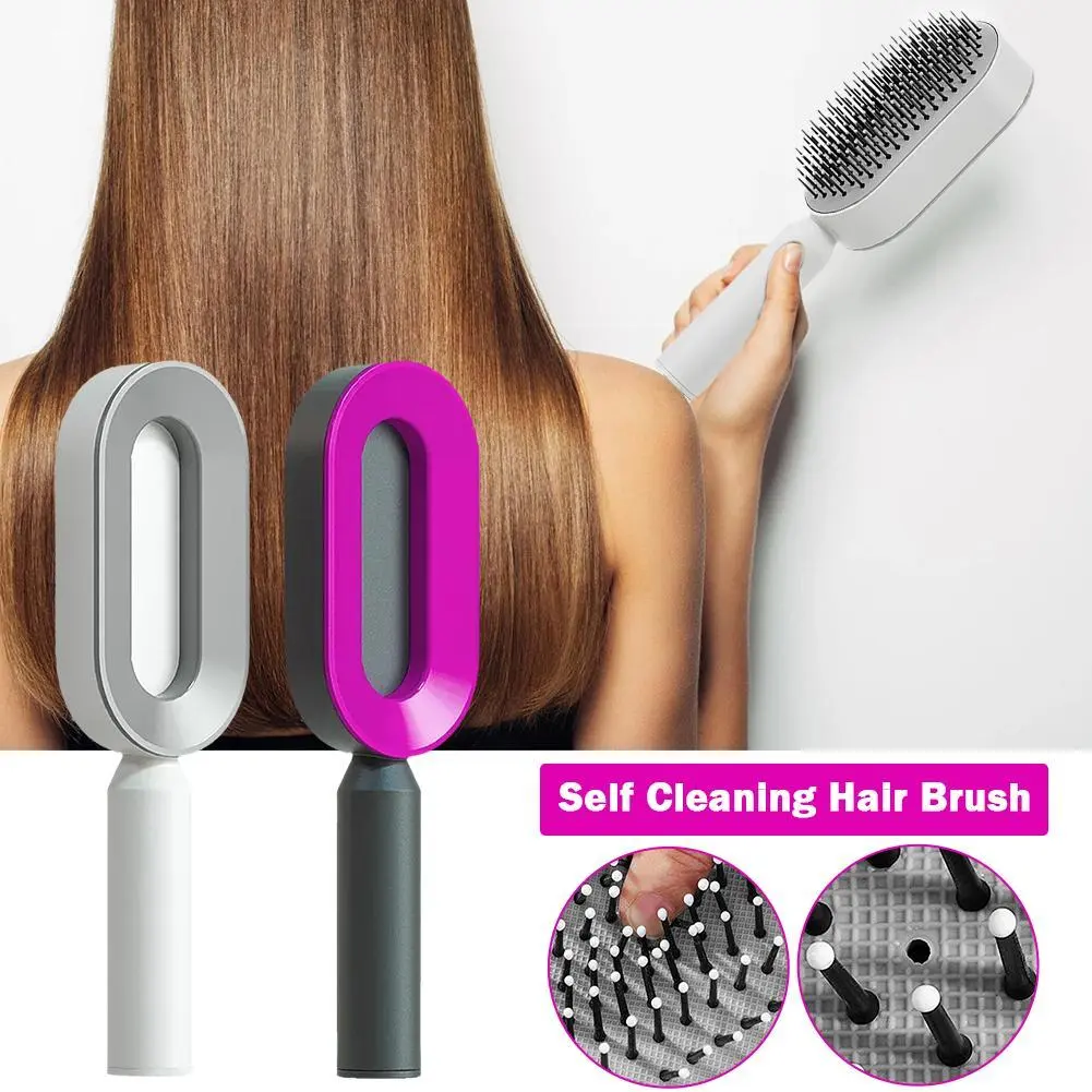 Women Fashion 3D Hair Growth Comb Hairbrush Self-Cleaning Hair Brush Self Cleaning Hair Brush For Women Massage Scalp Promote Blood Circulation Anti Hair Loss – image 3