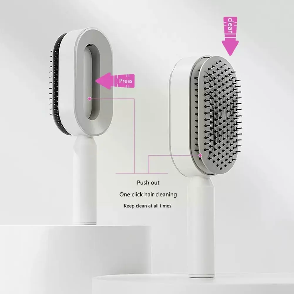 Women Fashion 3D Hair Growth Comb Hairbrush Self-Cleaning Hair Brush Self Cleaning Hair Brush For Women Massage Scalp Promote Blood Circulation Anti Hair Loss – image 8