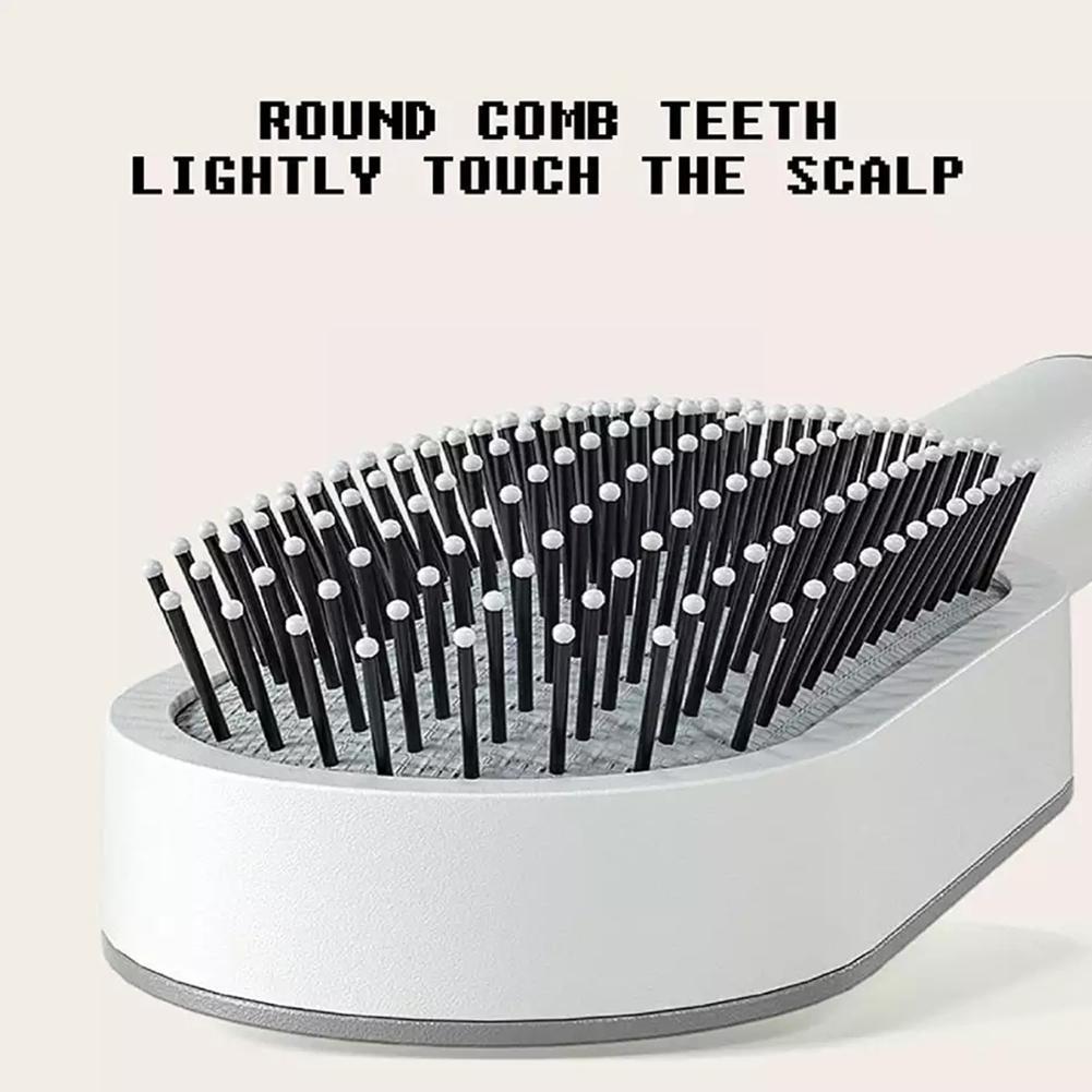 Women Fashion 3D Hair Growth Comb Hairbrush Self-Cleaning Hair Brush MediaQuery Self Cleaning Hair Brush For Women Massage Scalp Promote Blood Circulation Anti Hair Loss