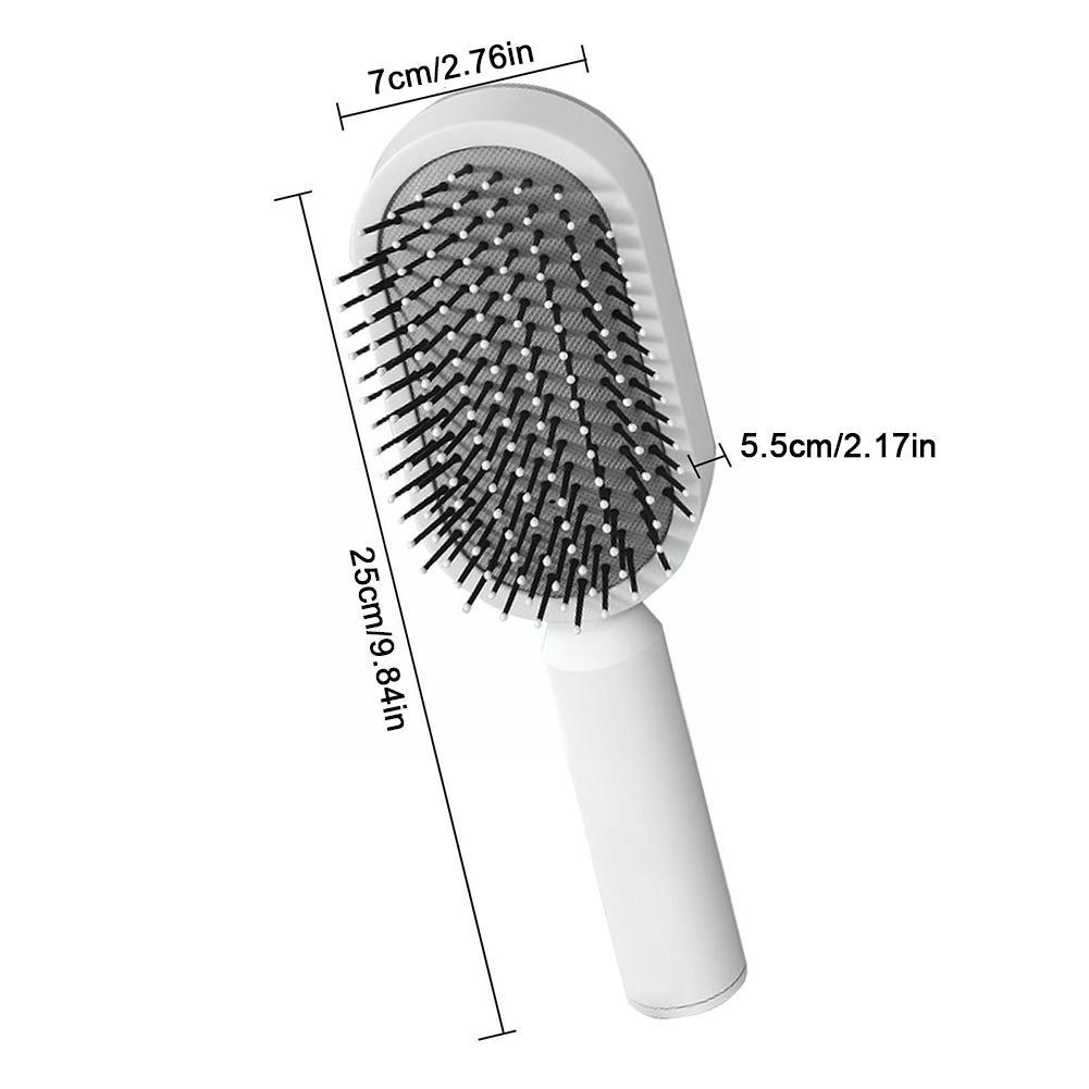 Women Fashion 3D Hair Growth Comb Hairbrush Self-Cleaning Hair Brush MediaQuery Self Cleaning Hair Brush For Women Massage Scalp Promote Blood Circulation Anti Hair Loss