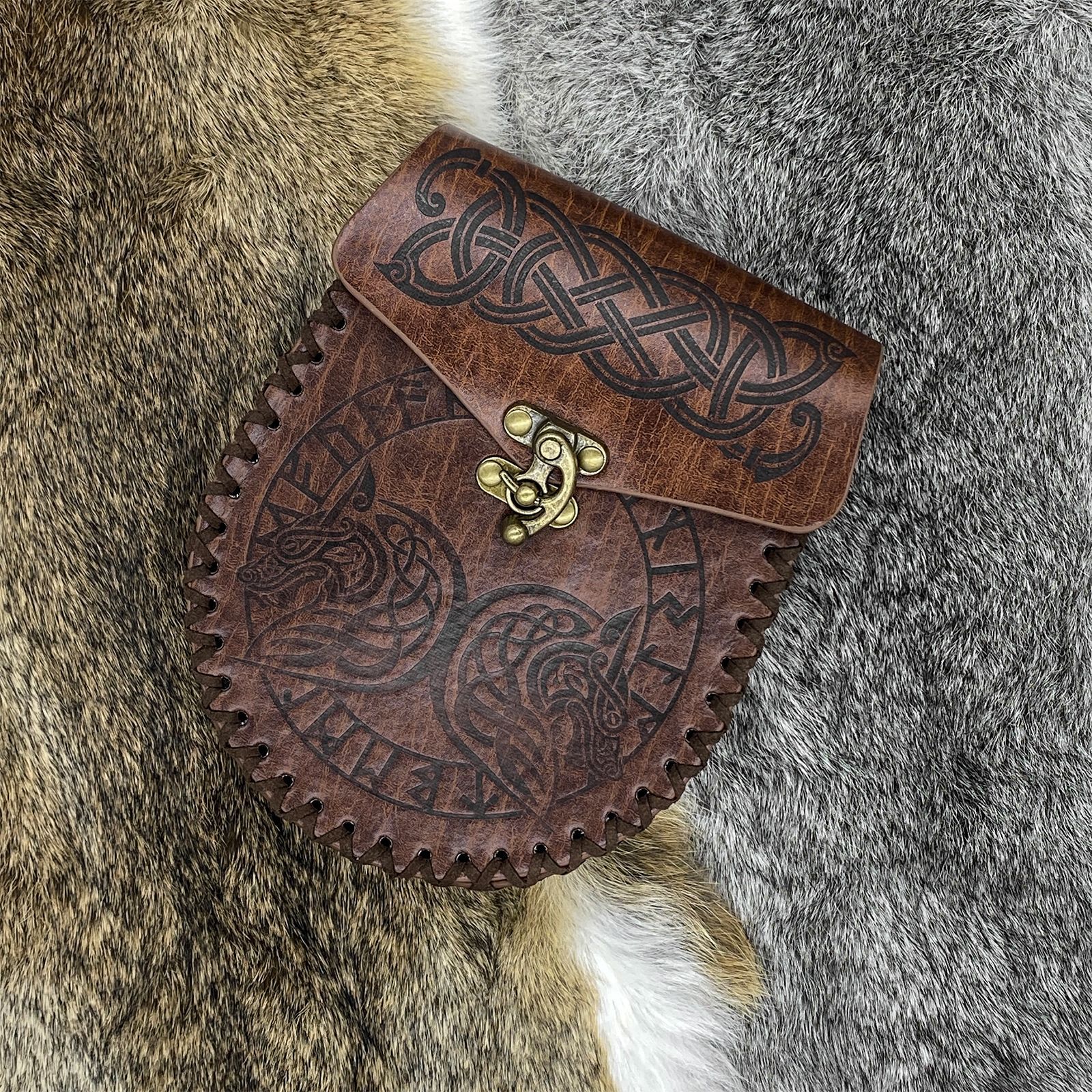 Viking Style Medieval Hanging Belt Coin Purse Vintage Belt Bag — foto 8