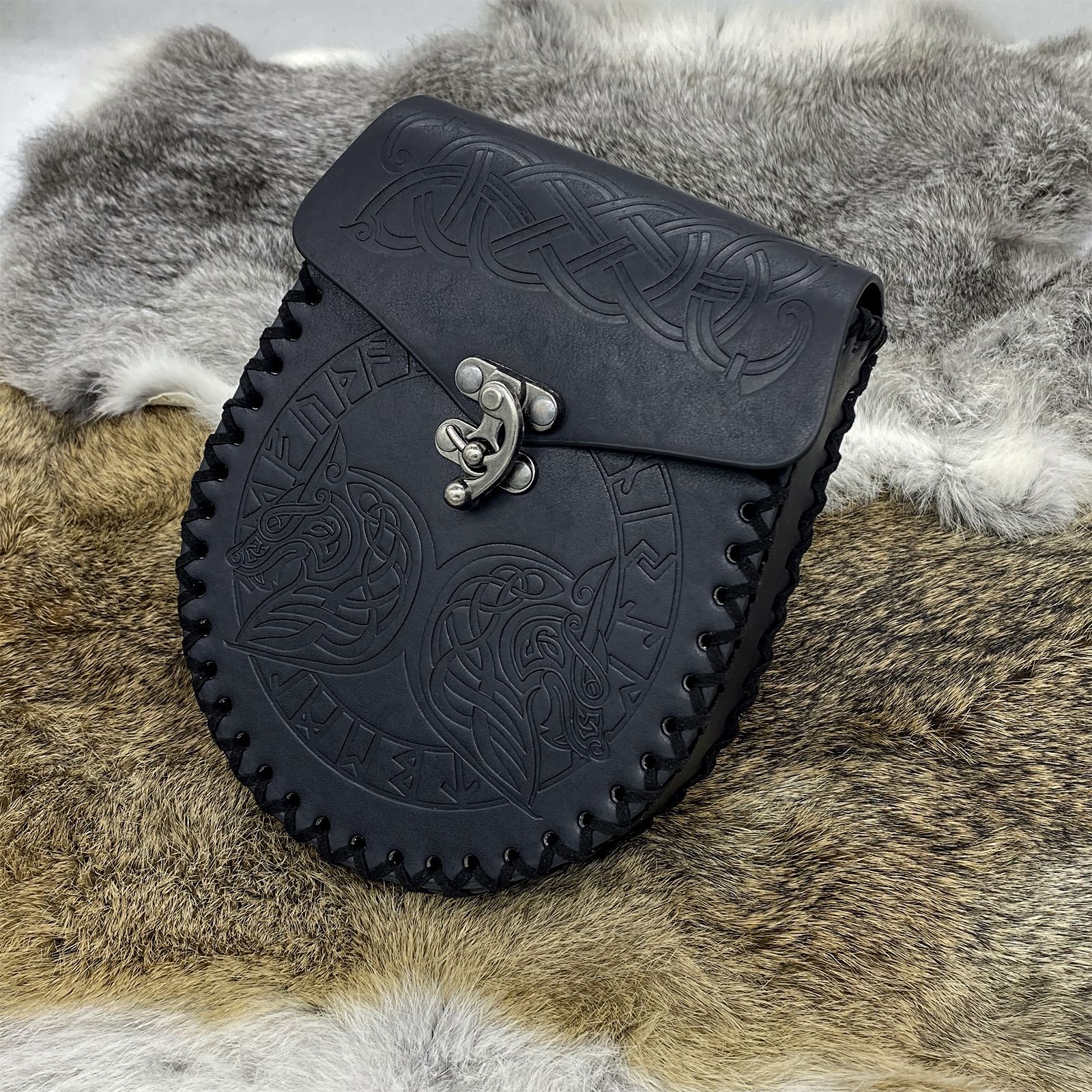 Viking Style Medieval Hanging Belt Coin Purse Vintage Belt Bag — foto 15