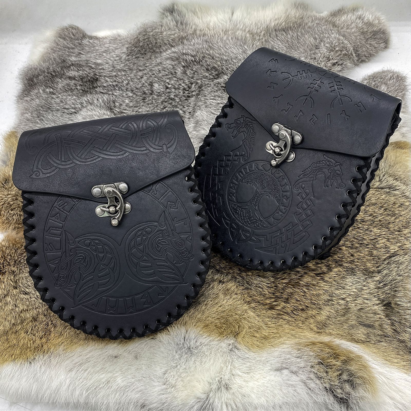 Viking Style Medieval Hanging Belt Coin Purse Vintage Belt Bag — foto 6