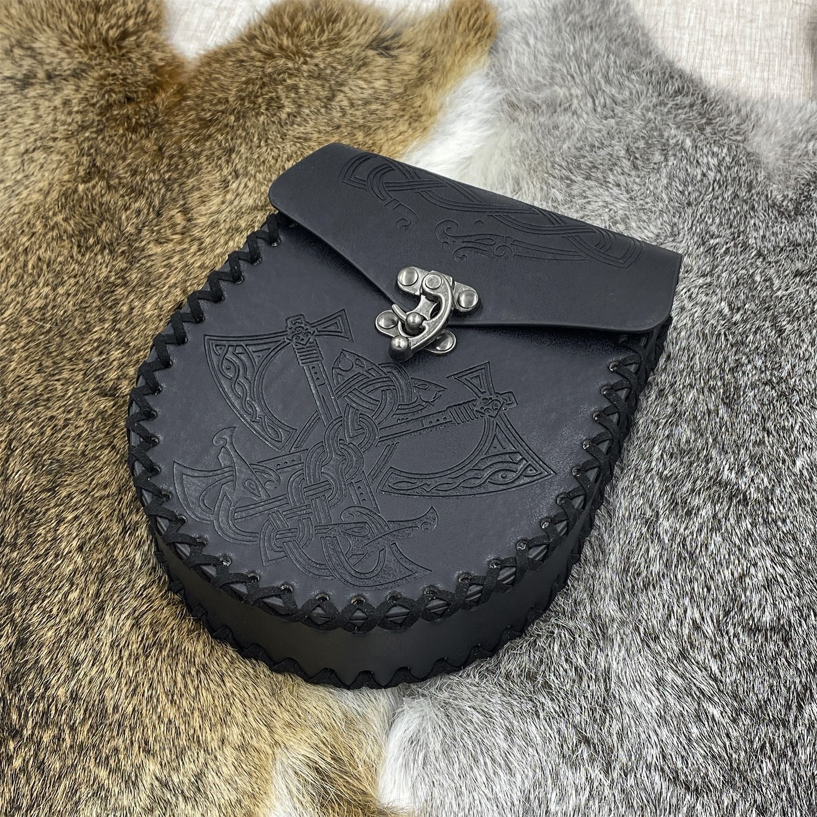 Viking Style Medieval Hanging Belt Coin Purse Vintage Belt Bag — foto 3