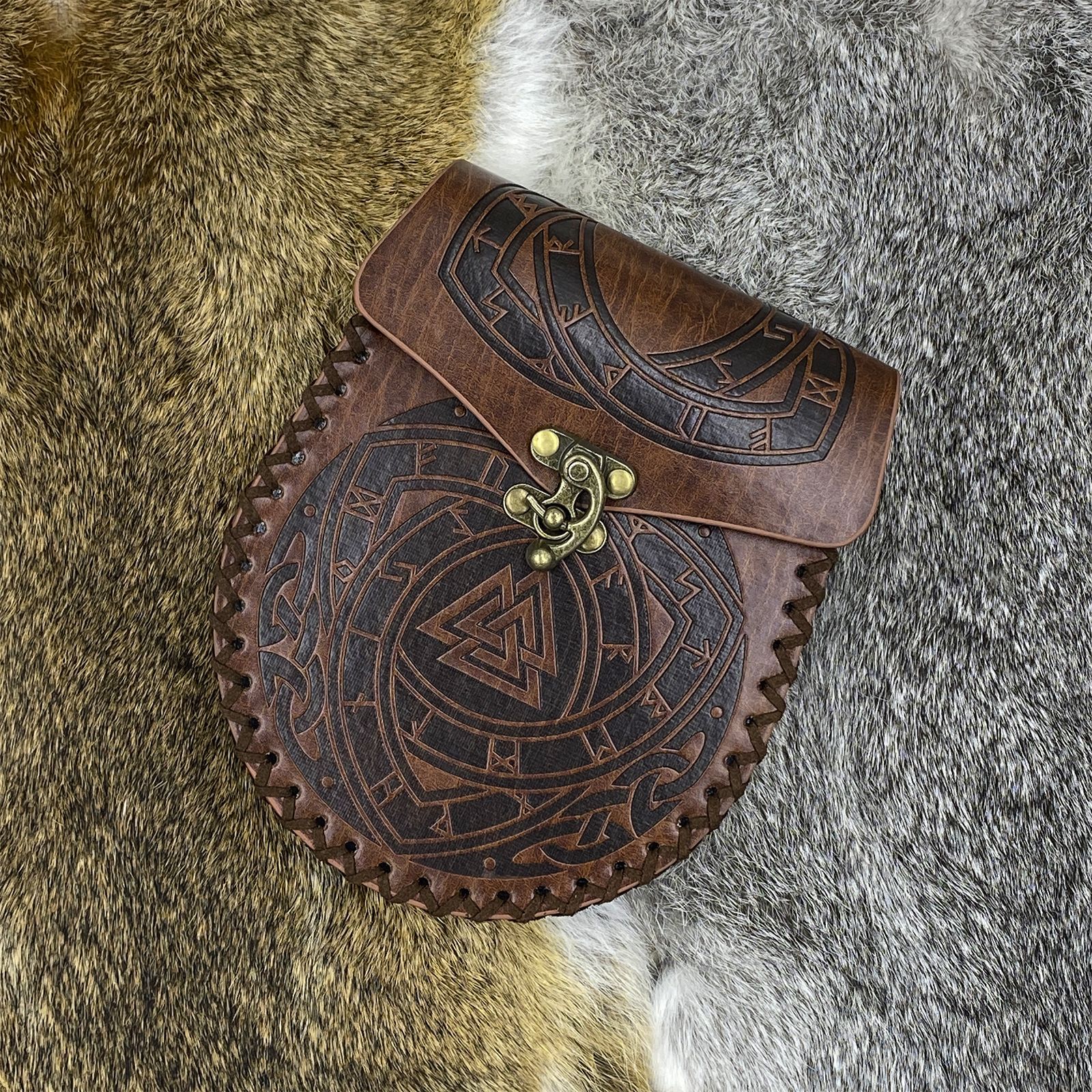 Viking Style Medieval Hanging Belt Coin Purse Vintage Belt Bag — foto 4