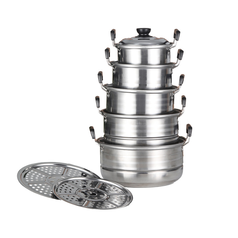 Title 3, American-style Stainless Steel Pot Set