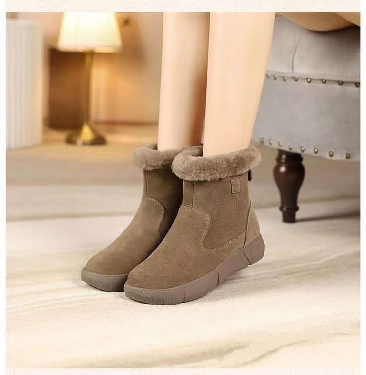 Title 4, New Round Toe Flat Bottom Short Winter Fleece L...